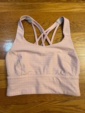 Lululemon Free to Be Serene Longline Bra Light Support C/D Cup Dew PinK - Size 4
